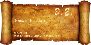 Dombi Eszter névjegykártya